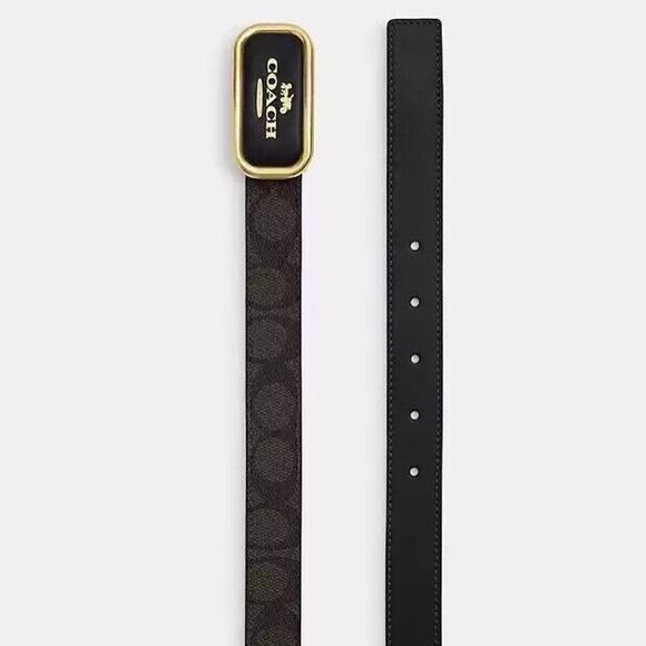 NWT COACH Signature Buckle Cut To Size Reversible Morgan Belt 25 Mm CX052